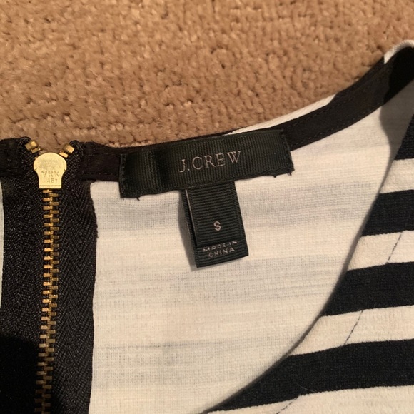 J. Crew Striped black white dress size small - Picture 3 of 5
